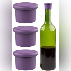 Set of 3 Silicone wine stoppers